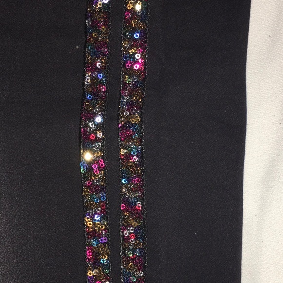 Wonder nation | Black Knit denim sequin shorts xl size 14-16 - Picture 2 of 3